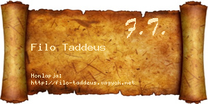 Filo Taddeus névjegykártya
